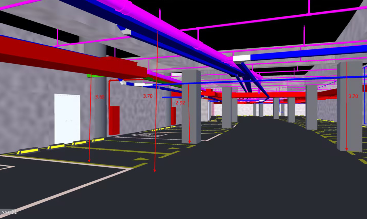 管路无碰撞，有效控制标高